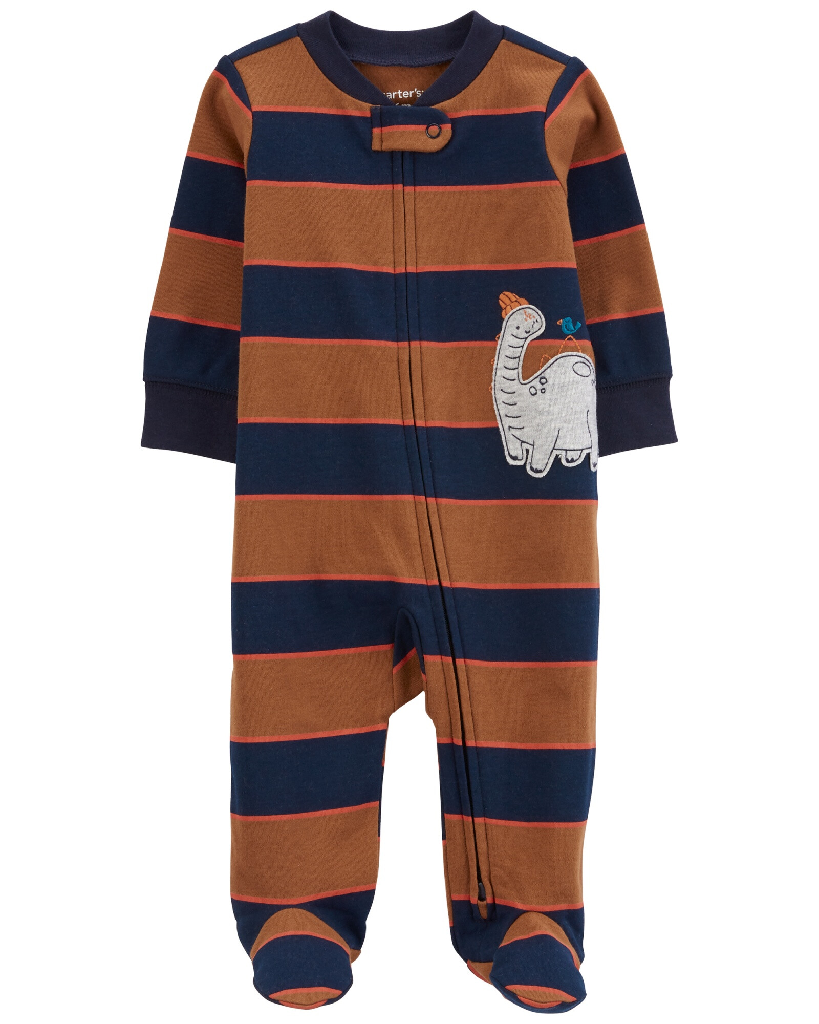 Pijama una pieza de algodón, con pie, estampa dino Pijama una pieza de algodón, con pie, estampa dino