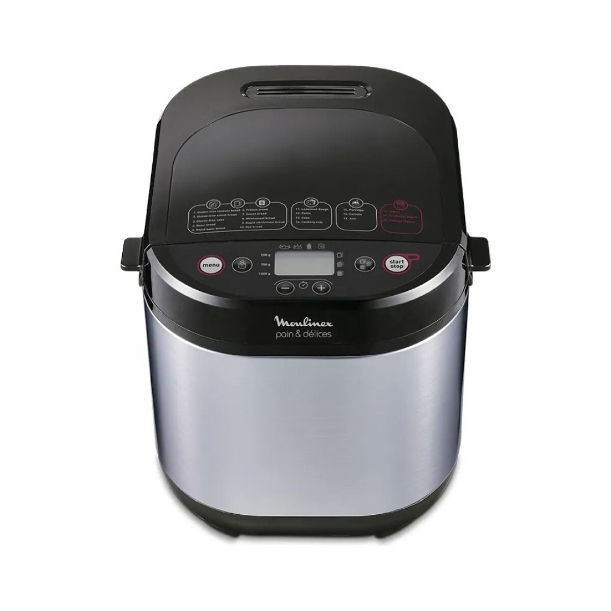 Panificadora Moulinex Pain & Délices | Capacidad de 1 kg | 20 programas automáticos |Prepara yogur, panes y mermeladas | 