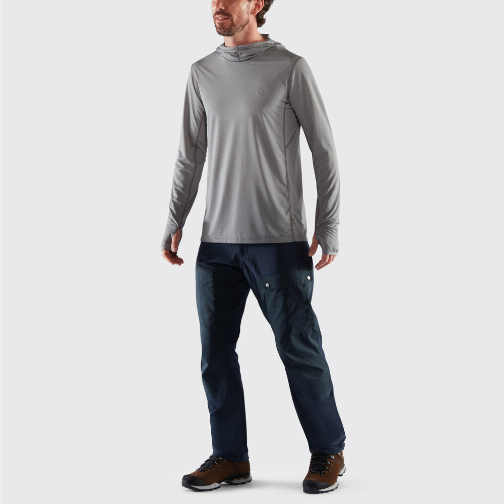 Abisko Sun-hoodie - Hombre Green
