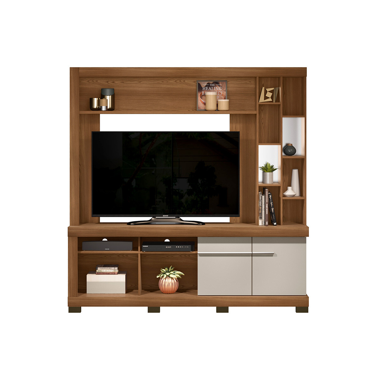 Rack Para Tv Modelo Canela Color Freijo/off White 