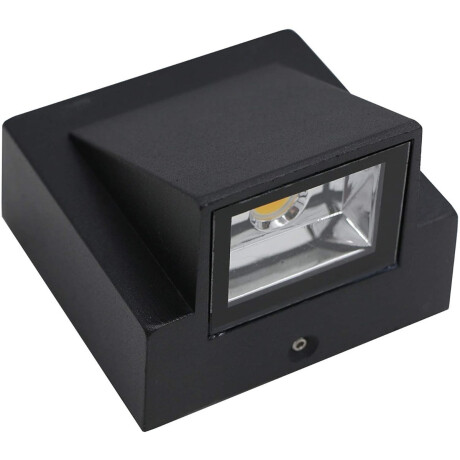 Aplique Exterior Jardin Con Led Integrado 3w Luz Metal Negro