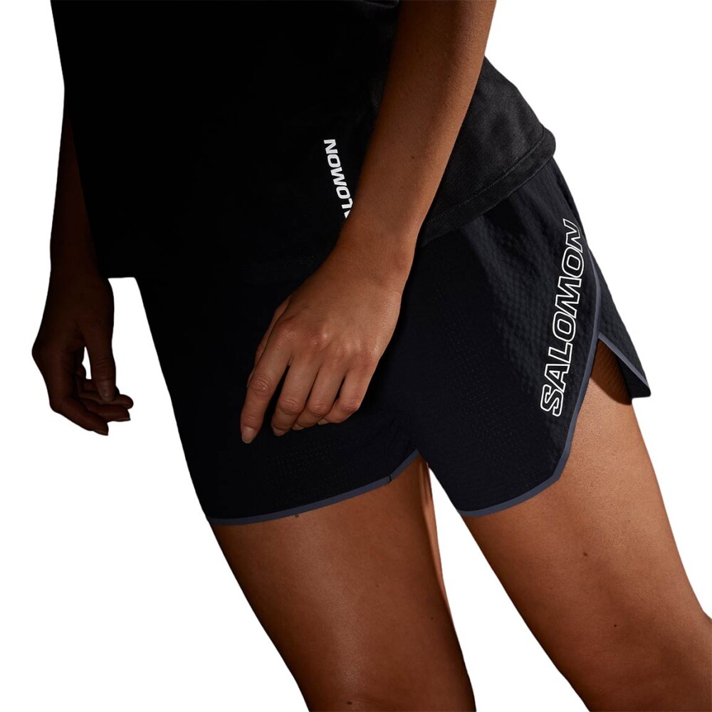 Salomon Short Sense Aero 5'' para Mujer - Negro Negro