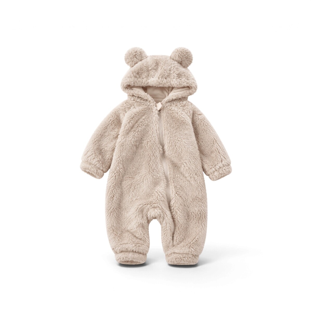Body Bebé Abrigo Peluche Cierre - Beige 