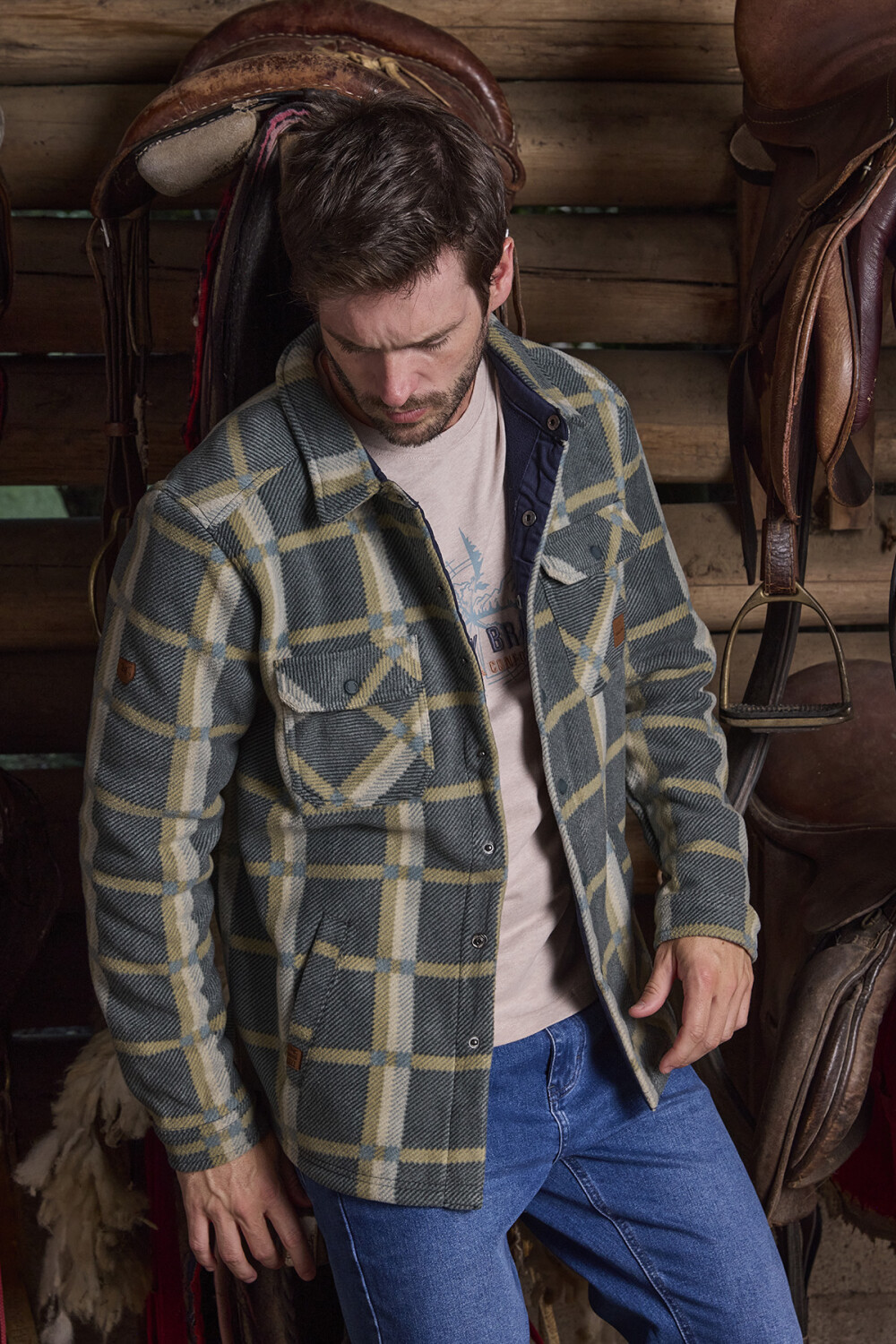 CAMISA LEÑADORA POLAR Verde