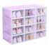 Caja Organizadora Zapatos Zapatera 24 Unidades Caja Apilable Variante Corazón Color Violeta