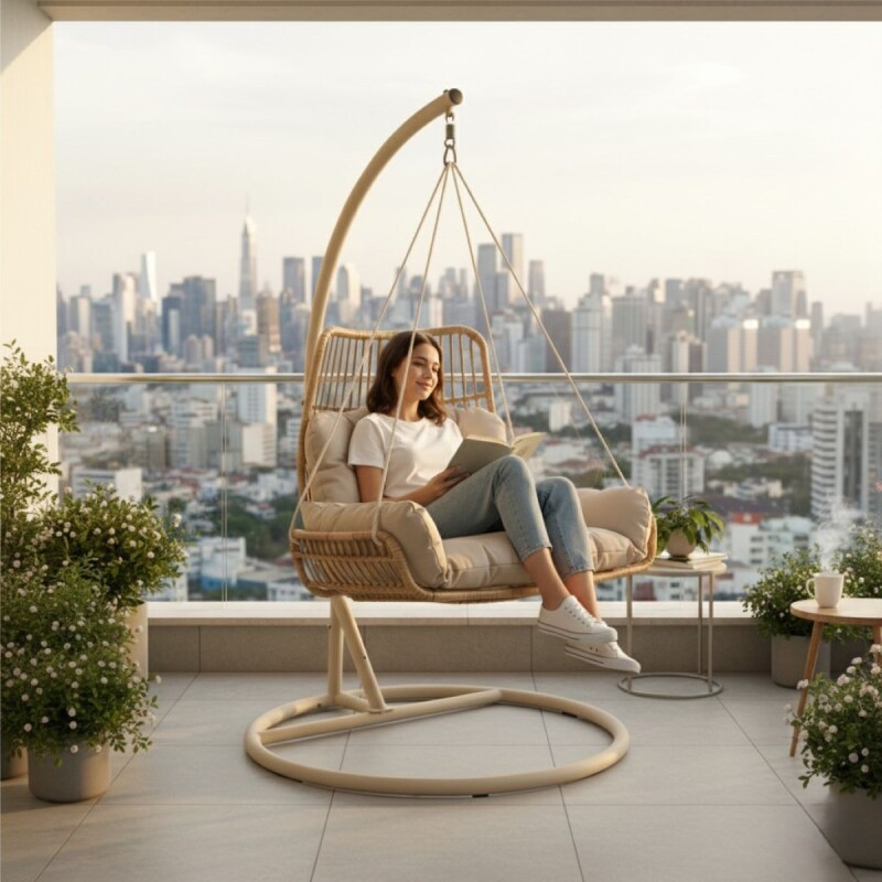 HAMACA C/ALMOHADON 103X196CM/68X59X91CM Unica