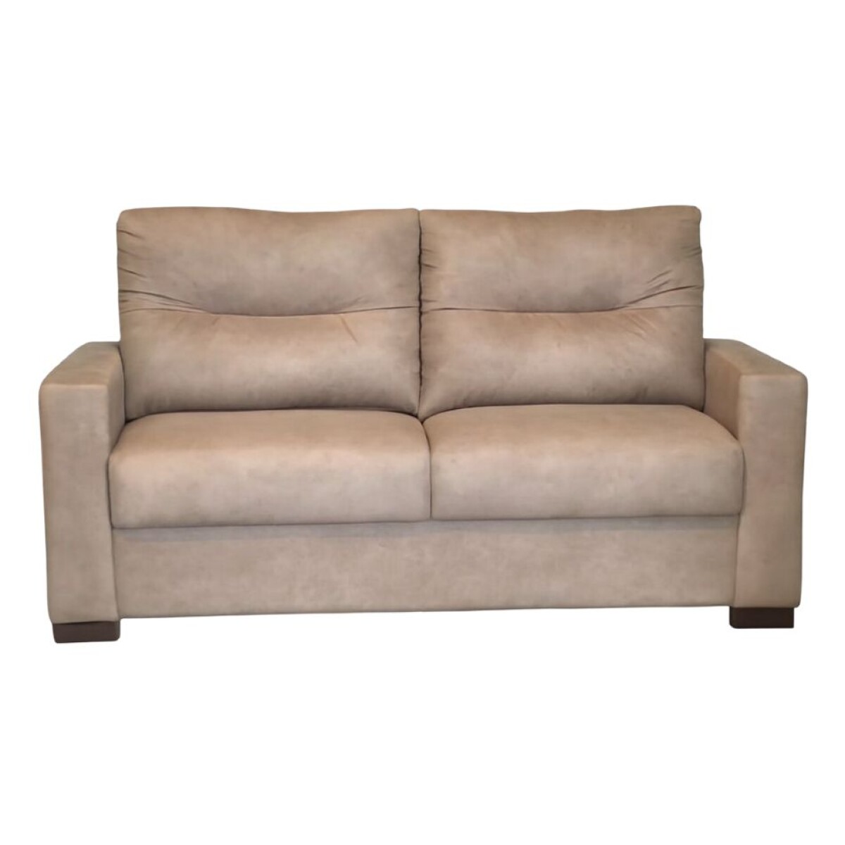 SOFA 2 CUERPOS - TAPIZADO TELA PET FRIENDLY MARRÓN CLARO 