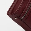 Cartera de Mano Oak en Efecto Cuero Liso Bordeaux