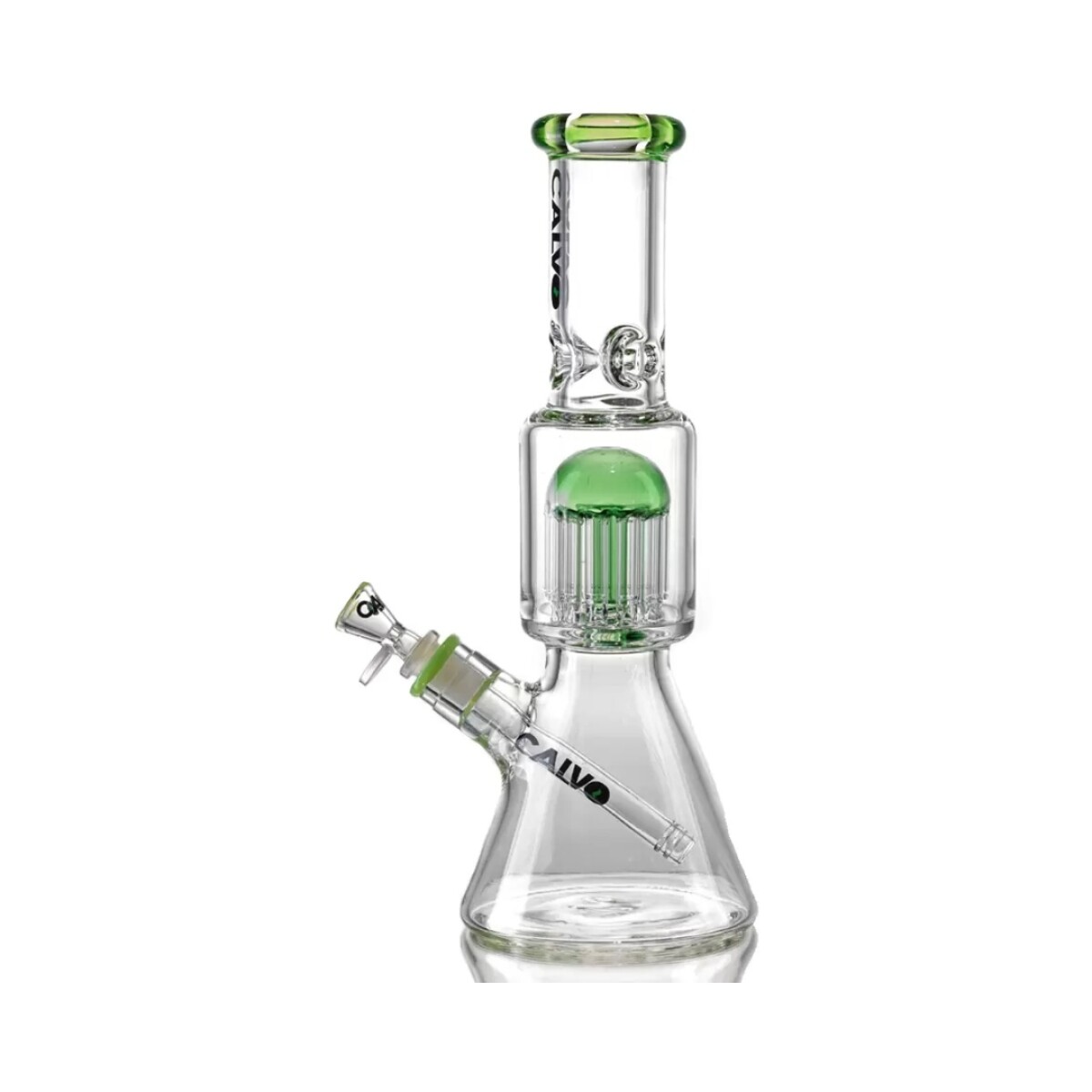 BONG CALVO GLASS BEAKER TREE PERC CON SHOWER 35CM - VERDE 