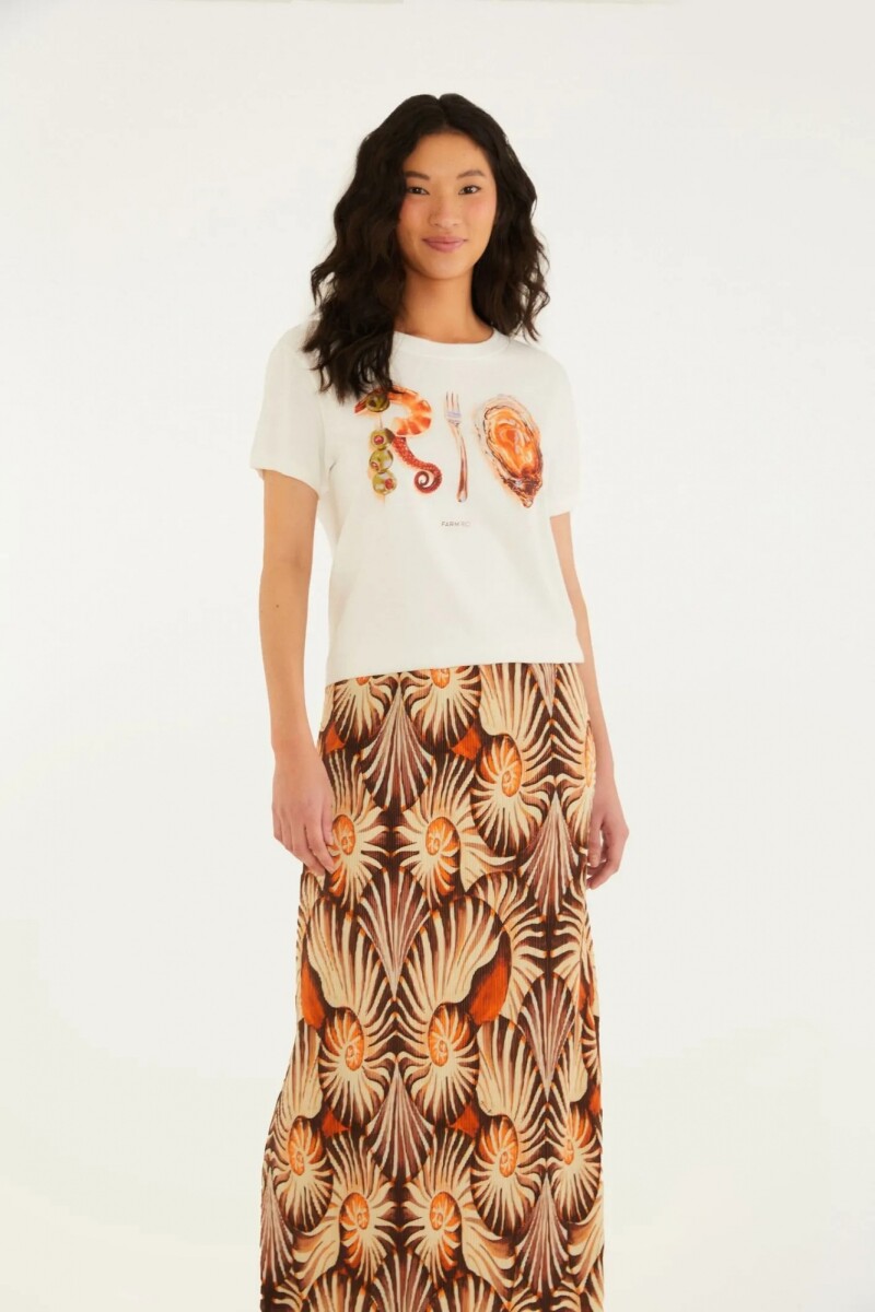 FALDA MIDI PLISADA Estampado