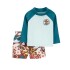 Conjunto Manga larga Protección UV Carters Surf LIFE Celeste Marron