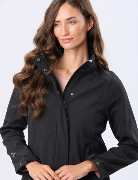 CAMPERA DE NEOPRENO CON CAPUCHA Negro