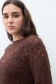 Sweater calado chocolate