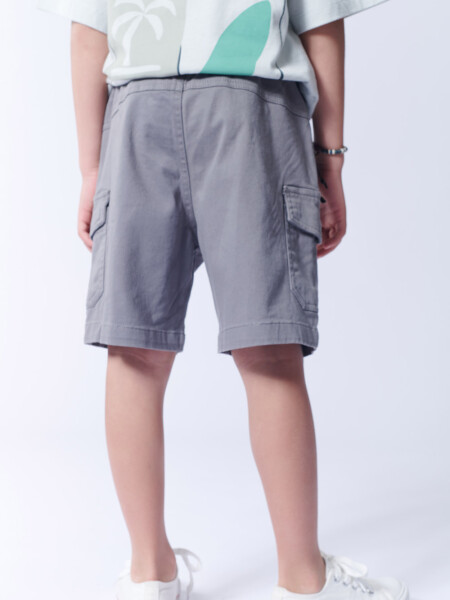 Bermuda cargo bolsillo Gris