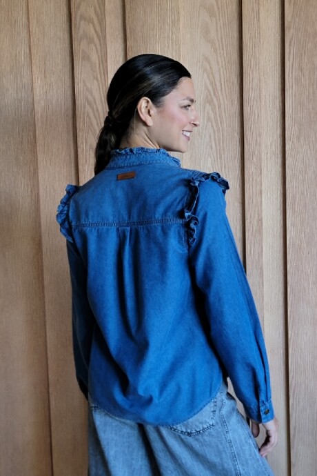 Camisa Berta Denim Azul