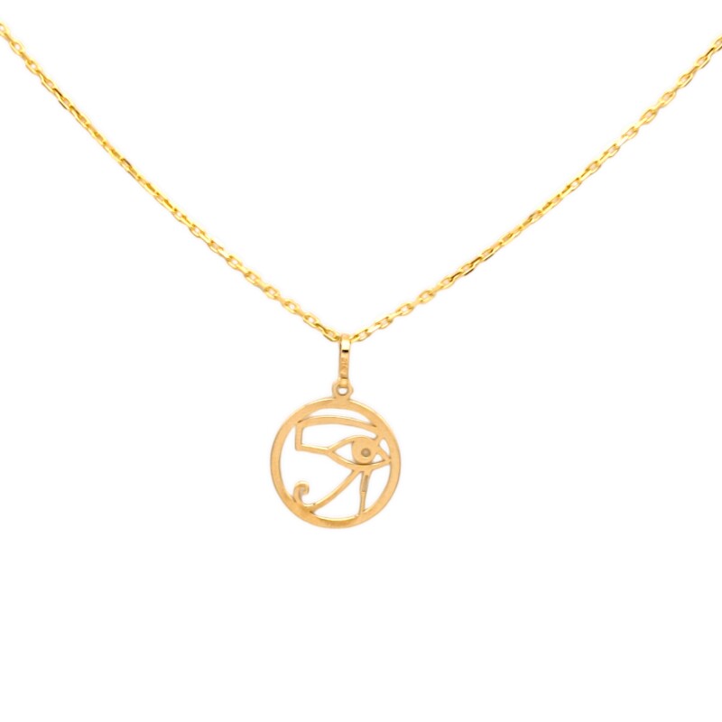 Dije colgante Ojo de Horus-Oro bajo-Sin piedra-CP8723 conpiedra