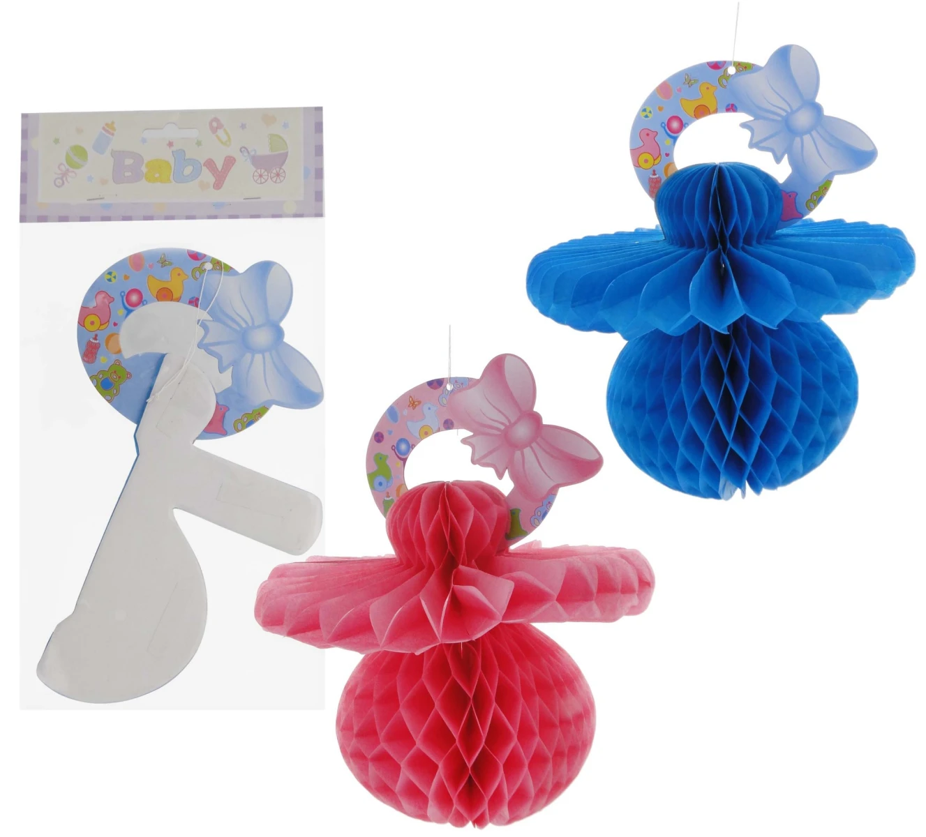 ADORNO PAPEL CHUPETE PARA BABY SHOWER 25CM 15804 