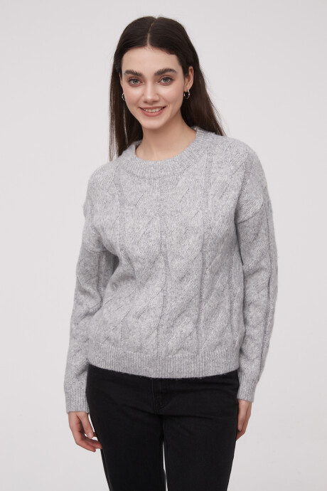 Sweater Osada Gris Melange Medio