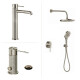 JUEGO DE GRIFERIA SIGNATURE BRUSHED NICKEL LAVATORIO ALTO GRIS-BRUSHED NICKEL