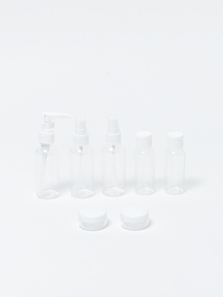 Set De Frascos Para Viaje Blanco
