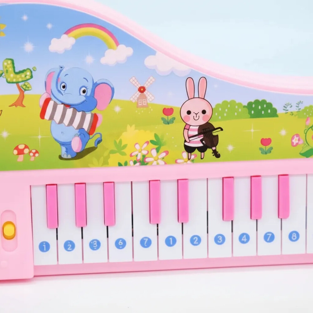 Mini piano con melodías Rosa