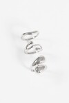 Set de anillos curvo plateado