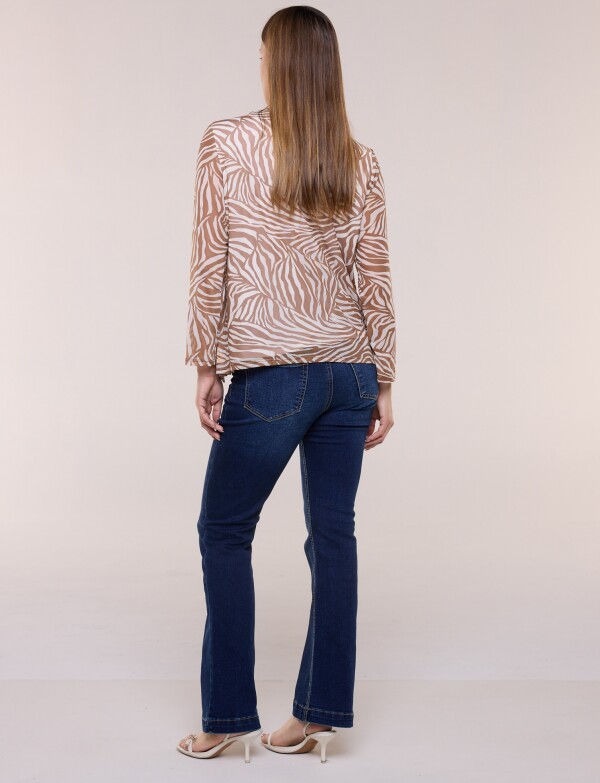 Cardigan Con Blusa TOSTADO/MULTI