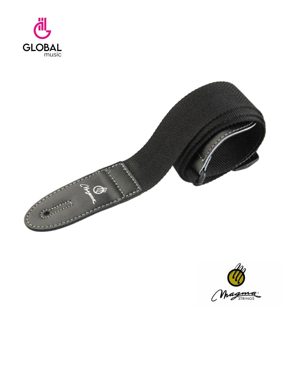 Correa Para Guitarra Magma Polipropileno Negra c/logo 