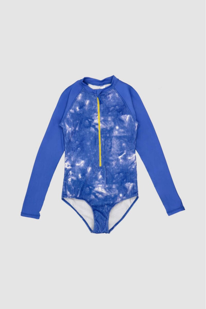 Manga larga surf bingo 2-16a - Batik azul 