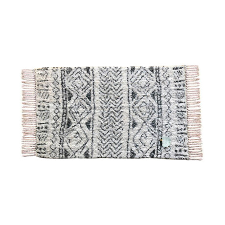 Alfombra Estilo Tribal Moderna Interior Hogar Blanco
