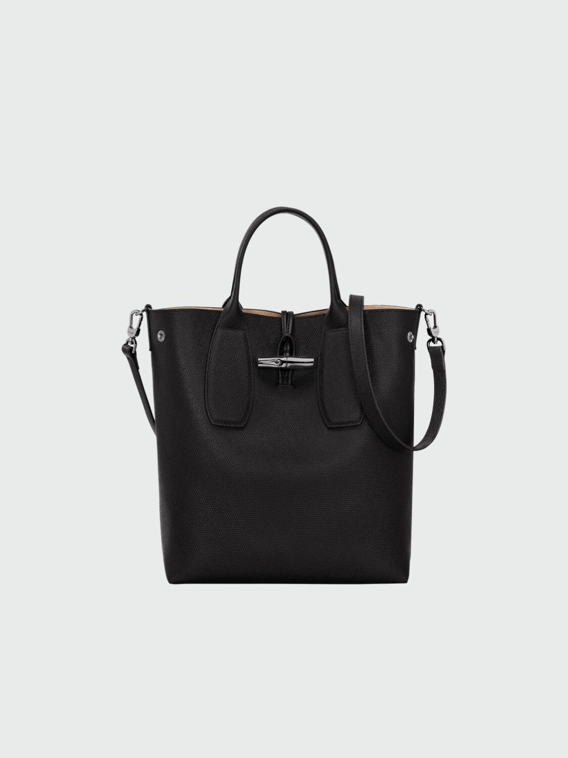 Longchamp -Bolso de hombro talle M, Roseau Negro