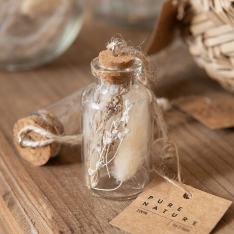 COLGANTE BOTELLA C/FLORES SECAS FIBRA-NATURAL NATURAL-BEIGE 32962