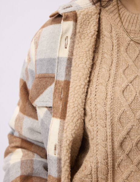 Sobrecamisa cuadros sherpa Sobrecamisa cuadros sherpa