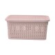 Caja simil ratán 2,5 Lts ROSADO