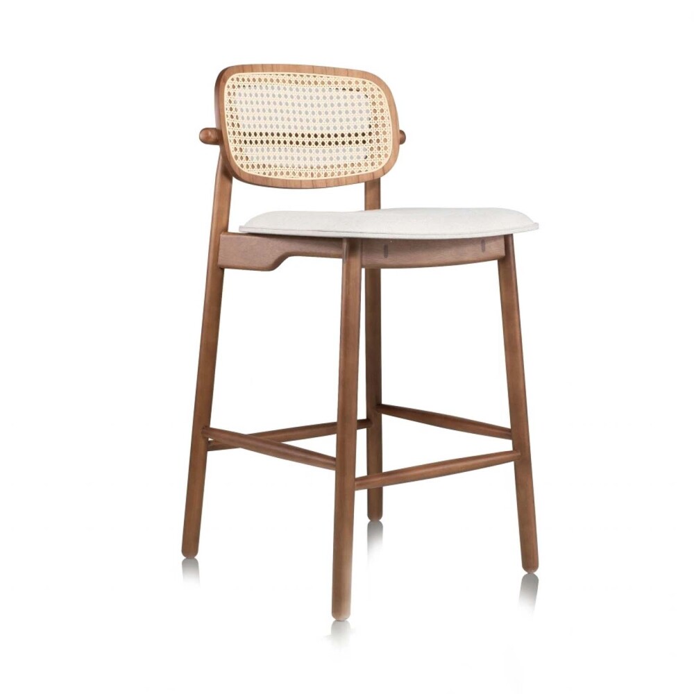 BUTACA BAR RATTAN-Y-MADERA NATURAL-BEIGE DANIELLE