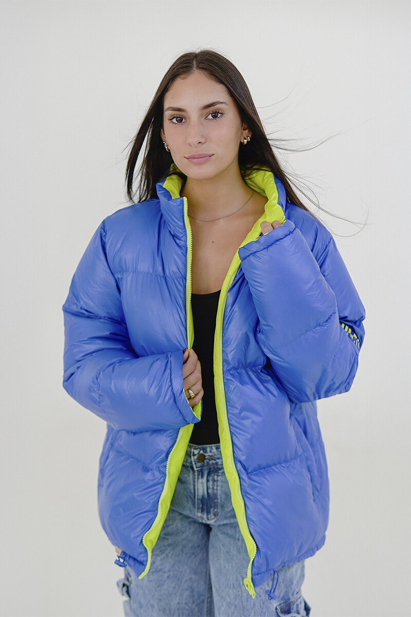Campera Pulau Puffer Gloffy Reversible - Azul 