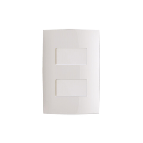 Conj. plaq. c/2 int. unipolares - Presta blanco C51002