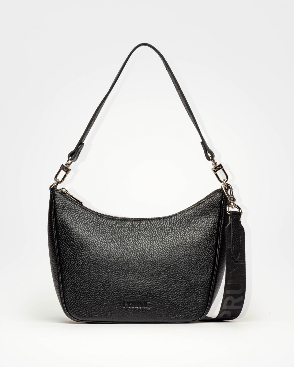 Bandolera Venice en cuero graneado - Negro 