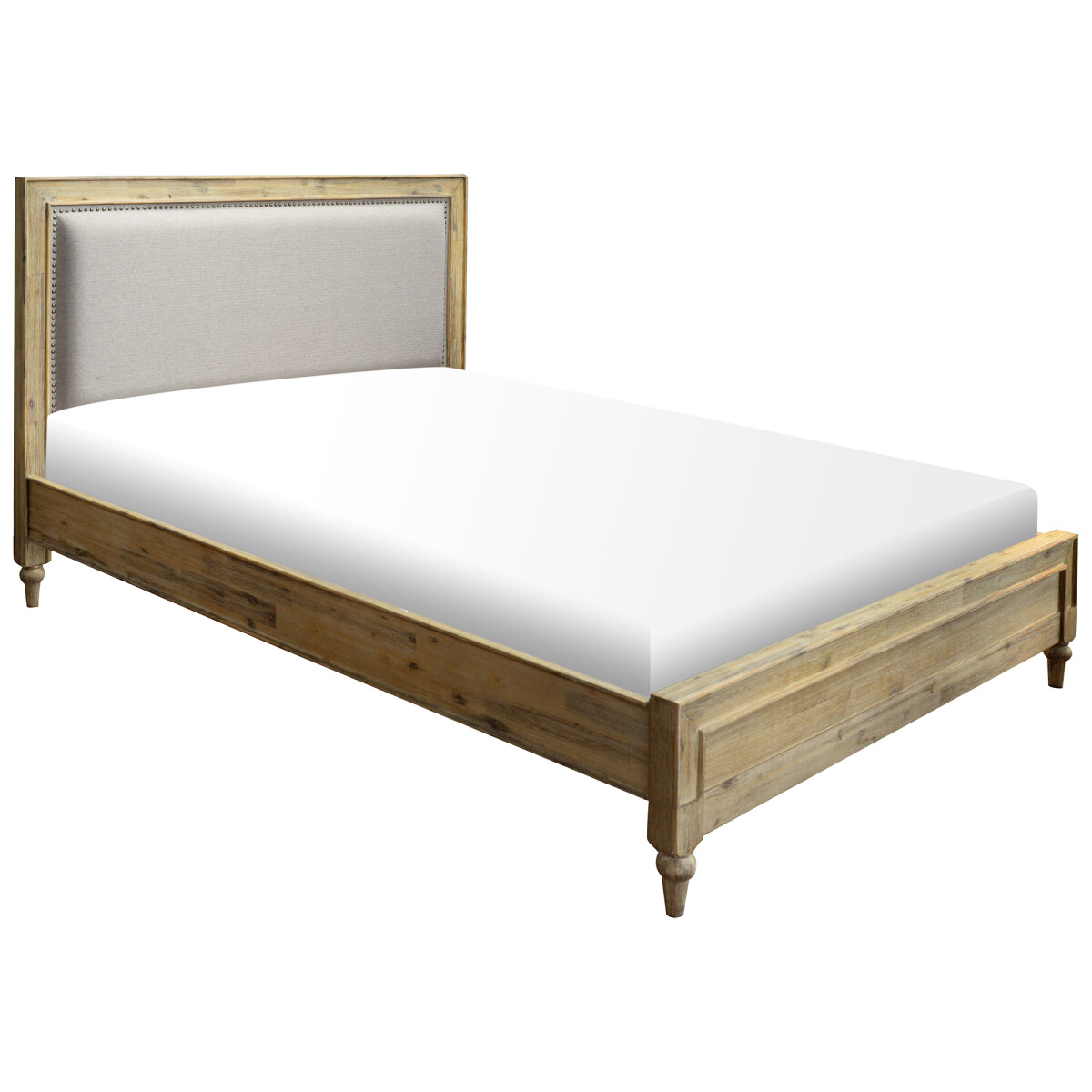 CAMA - QUEEN MADERA-ACACIA NATURAL-BEIGE FELICIANA 