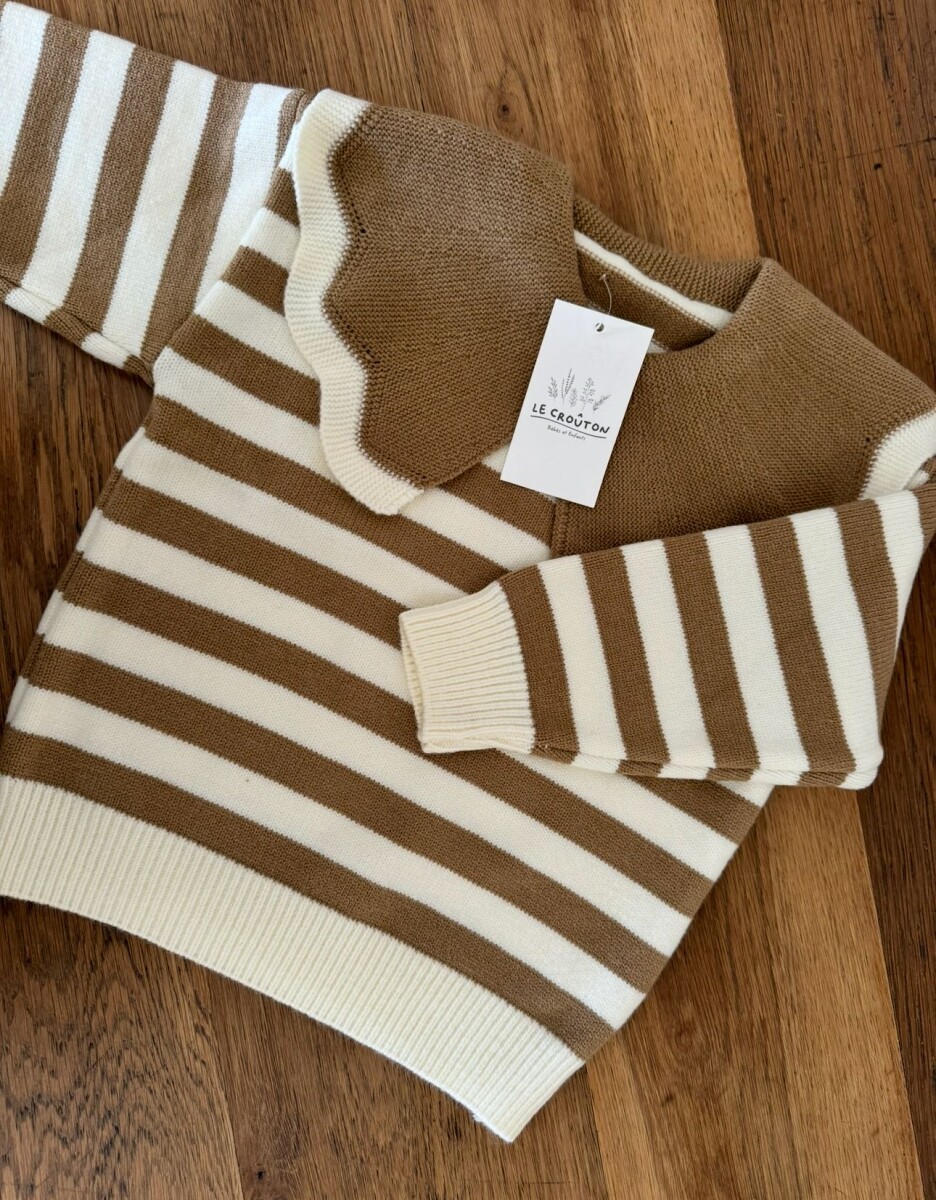 Sweater rayas khaki 