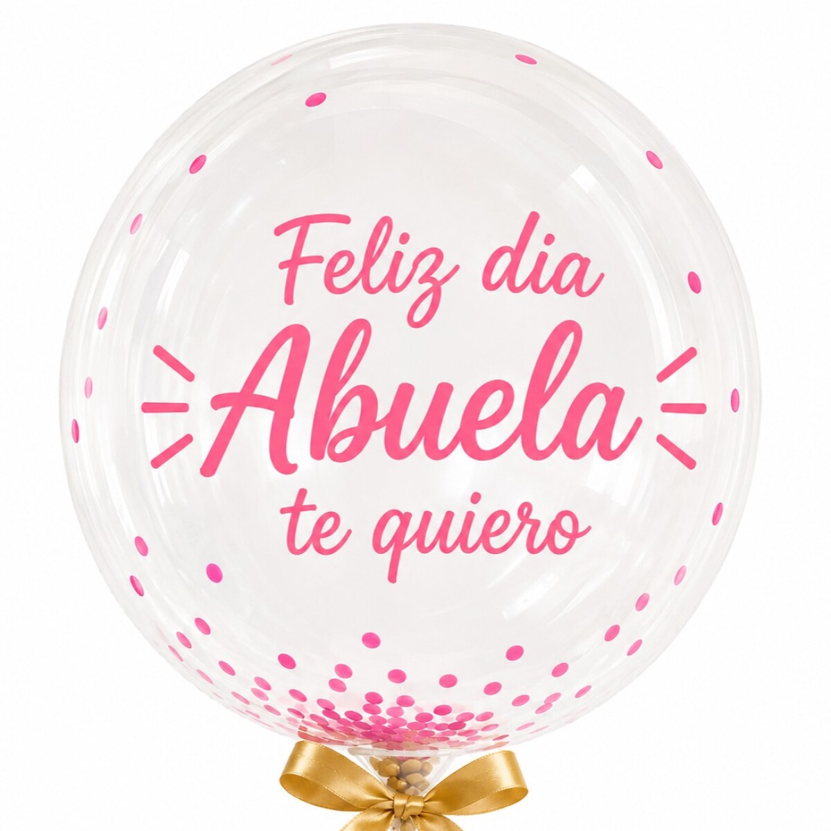 Globo de silicona personalizado texto - rosa 