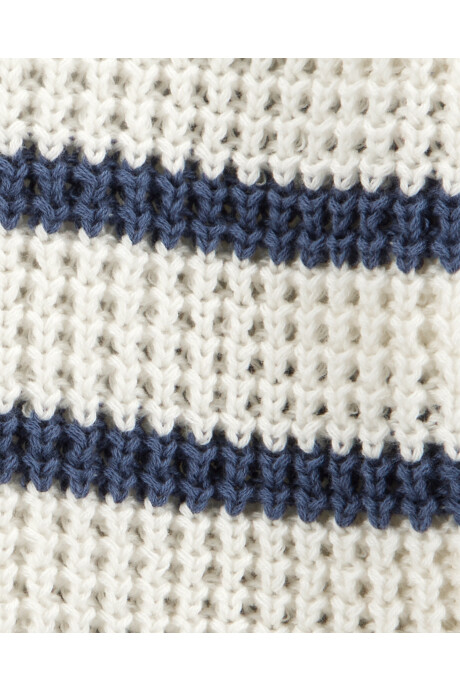 Saco de punto de algodón, diseño a rayas Sin color