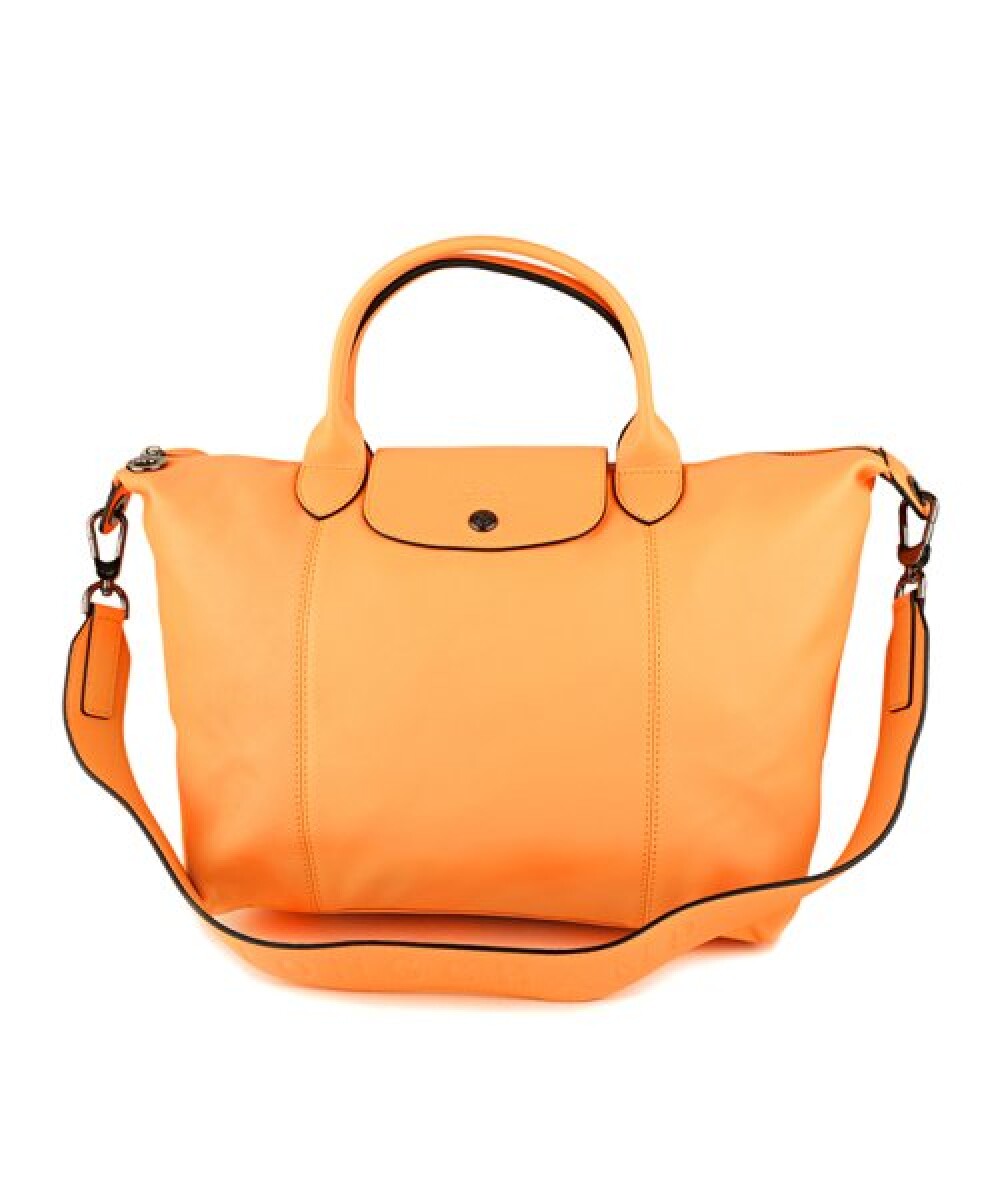 Longchamp -Cartera de cuero plegable, Le pliage cuir - Mostaza 