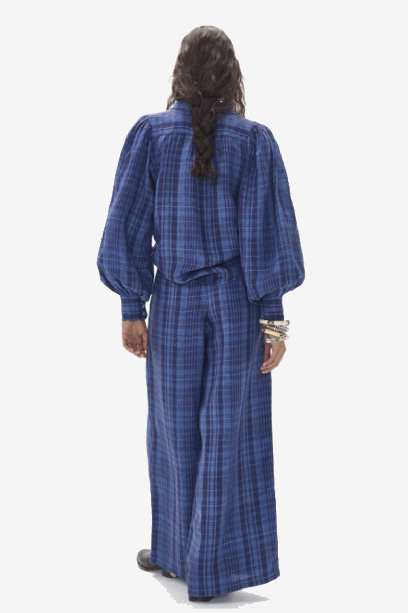 CAMILLE LINEN SHIRT Azul