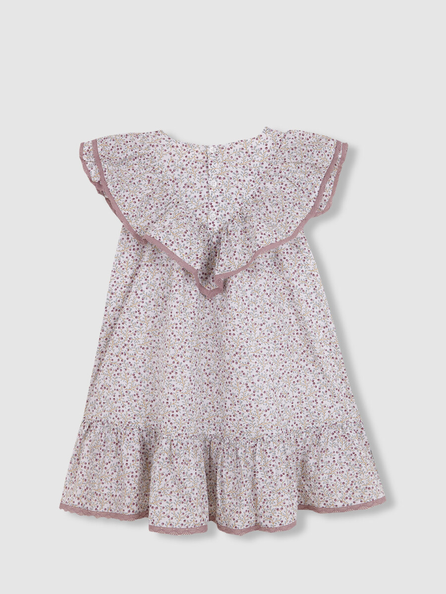 Vestido De Florecitas Berenjena