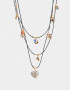 Collares Cortos Con Piedra Natural Collar De Cordón Con Piedra Natural - Dorado