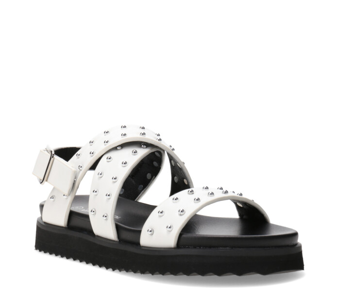 Sandalias de Niña MINI Miss Carol PELLY con tachas Blanco