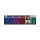 Teclado con luces negro y plateado