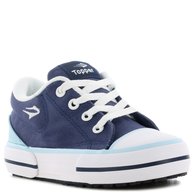 Championes Infantiles Topper Street Nova Low Kids Azul - Celeste