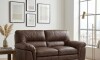 Sillon Livintus 2 Cuerpos Cuero Natural Cafe